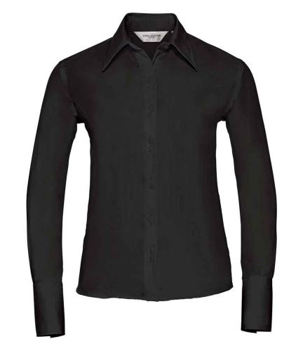R Coll Lds L/S Non Iron Shirt - Black - 3XL20